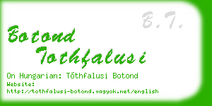 botond tothfalusi business card
